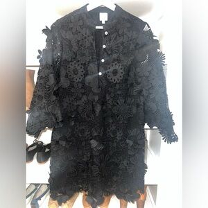 Black textured dress by j marie XS